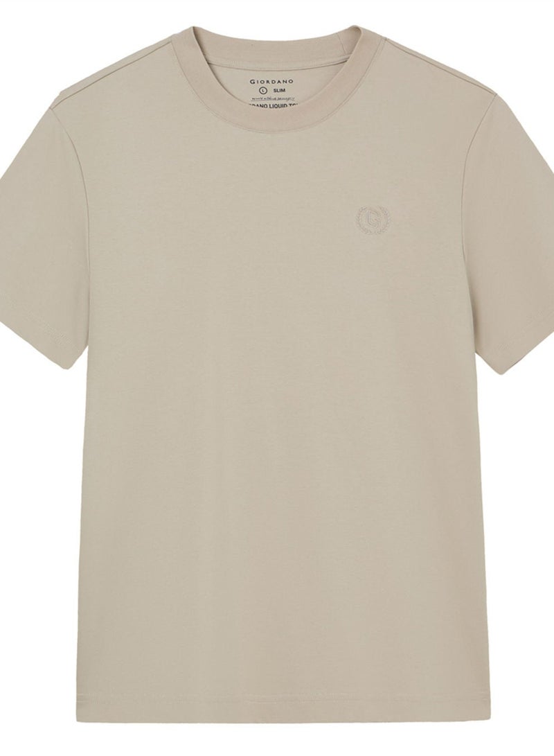 GIORDANO Men's Slim Fit Liquid Touch Cotton Crew Neck Tee - Image 3